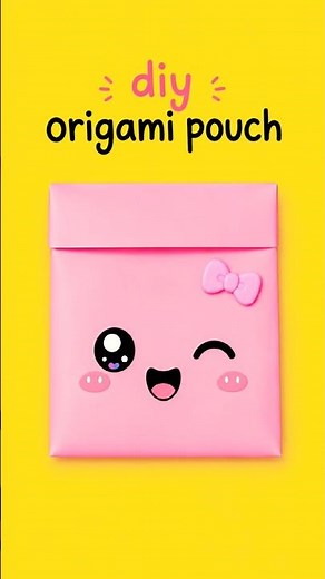 DIY paper pouch / No Glue No Scissors origami / school craft organiser / easy art and craft