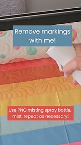 I do a lot of marking on my quilts, and I personally have had great success with the blue Mark-B-Gone markers. But how do I remove my markings? Simple! I use this easy solution: mist and repeat until all markings are completely gone. Just make sure not to apply any heat before your markings are 100% removed! Get my free Beginner's Machine Quilting Checklist here: https://www.piecenquilt.com/pages/beginner-checklist?_pos=1&_psq=Chec&_ss=e&_v=1.0 #MachineQuilting #QuiltingTips #QuiltingCommunity #