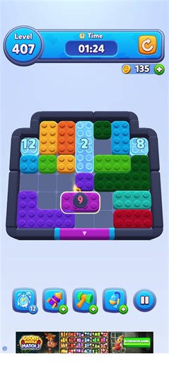 Color Block Jam - Level 407 new update. #hardlevel #colorblockjam