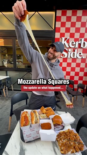 Kerbside Eatery on Instagram: "1 video later… we did NOT expect this much hype 😳 Here’s the update you asked for on the mozzarella squares 🧀 we had to make changes ASAP because of the demand! We’ll keep trying to bring you fun, viral food items, but hey… it’s all trial and error 😅 #food #wheretoeatsydney #australia #funny #foodtruck #burgertruck #sydney #sydneyfood #sydneyfoodie #sydneyfoodtruck #cheese #cheesesticks #mozzarela #mozzarellasticks #mozzarelacheese"