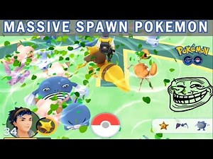 MASSIVE SPAWN IN POKEMON GO that's rare to happen!