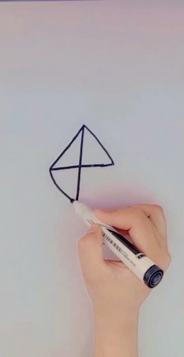 Easy Kite Drawing How to Draw a Kite Step by Step Drawing for Kids 🪁