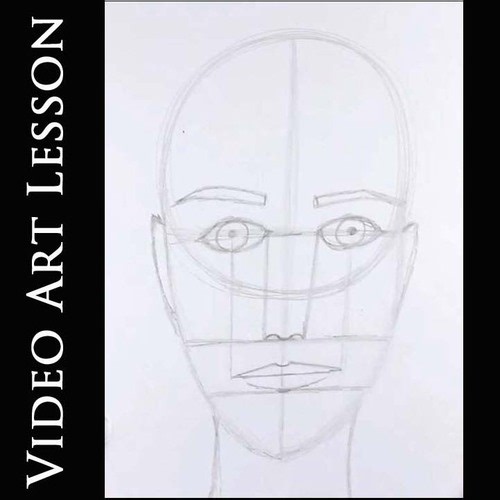 PORTRAIT Drawing Lesson | Drawing a Face Using Proper Proportions Step-By-Step