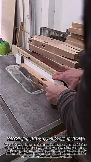 Precision Table Leg Tapering on a Table Saw #satisfying #woodscraft #wood #woodworking