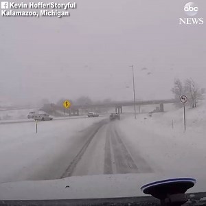 1.4M views · 15K reactions | SHATTERED: This Michigan driver was not pleased when snow from a plow on a highway overpass fell onto his car so hard it broke his windshield. https://abcn.ws/2E06zzc | ABC News | Facebook