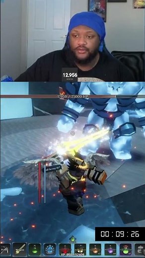 Best sword in The Forge vs the Golem boss #roblox #theforgeroblox #theforge