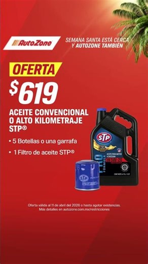 ¿Tu motor pierde rendimiento? Lleva aceite STP® y filtro por solo $619 y protégelo hoy.