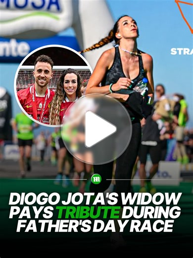 Diogo Jota’s widow paid tribute to the former Liverpool star during a 10km Father’s Day race, wearing his iconic no.20 ❤️ 📸 nemi.photosports #diogojota #liverpool #football #soccer #jota
