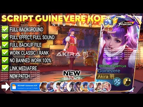 UPDATE Script Skin Guinevere KOF - Athena Asamiya No Password | Full Effect Voice | Patch Terbaru