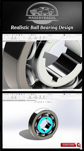 Ball Bearing Realistic Design | SolidWorks 3D Modeling