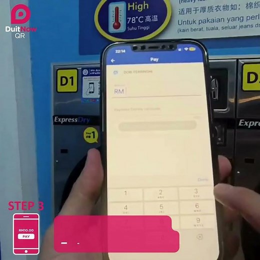 Instant Payment Made Simple: Using DuitNow QR for Dryer Services