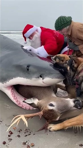 SHARK attacks Santa’s reindeer: can it be saved in time?