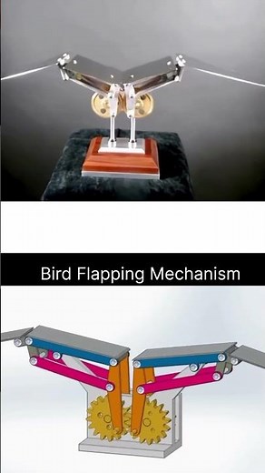 ​Mechanical Flight: The Bird Flapping Mechanism Explained 🦅 | Engineering #shorts #engineering