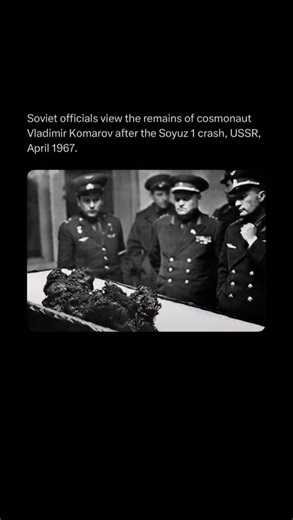 Follow for the Full version 🔞 on Instagram: "Follow @hauntings for more 😈 ‌ ‌ ‌ ‌ ‌ ‌ ‌ ‌ After Soyuz 1 crashed back to Earth, Soviet officials recovered the remains of cosmonaut Vladimir Komarov from a capsule destroyed when its parachute failed to deploy. The spacecraft had been plagued by serious known defects, but Komarov flew the mission anyway, aware of the risks and unwilling to let his friend Yuri Gagarin replace him. A chain of system failures led to the fatal crash, making his death 