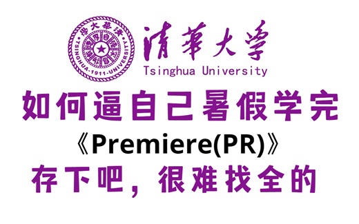 【2023清华版PR教程100集（全）】从零开始学视频剪辑（新手入门实用版）