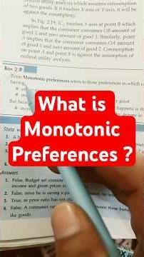 Monotonic Preferences #yt #economics #microeconomics #ugcnet #education #ugc #latest #ugcnetexam