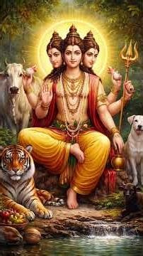 Divine blessings of Guru Dattatreya 🙏✨The eternal teacher guiding us to truth, peace & wisdom 🕉️