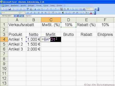 Excel_10_Absolute_Adressierung_Teil2