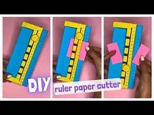 Diy ruler paper cutter | handmade paper cutter | diy paper cutter with ruler