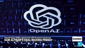 4.5K views · 116 reactions | 欄 Artificial intelligence giant #OpenAI has signed an agreement with #Amazon worth US$ 38 billion to run its AI systems on Amazon's data servers in the US. This is not the only big change at OpenAI recently, with the company changing its business structure. | FRANCE 24 English | Facebook
