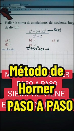 Método de Horner: Guía Paso a Paso Para Estudiantes