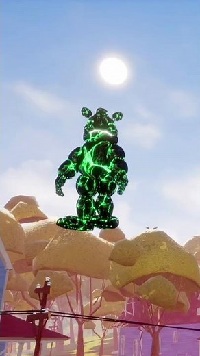 FREDBEAR CAN FLY in HELLO NEIGHBOR🥀 #fnaf #shorts #helloneighbor