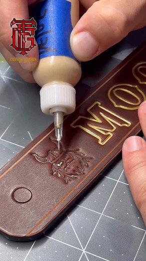 Painting viking pride Hand painted customer leather firefighter locker name plate. 🤙🏻 #leatherwork #painting #handmade #leather #reels #leathercraft #firefighterleather #art #craftmanship | That Fire Guy Leatherworks