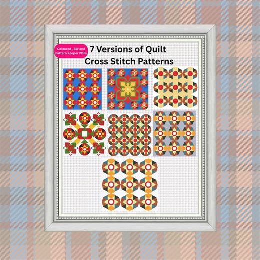 7 Versions Quilt Cross Stitch Patterns PDF - Etsy Canada