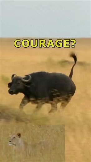 Lion Thought It Won… Then the Buffalo Turned 😳🦬🦁#shorts #wildlife #lion #buffalo