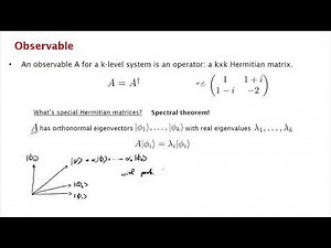 Lecture 12 1 OBSERVABLES
