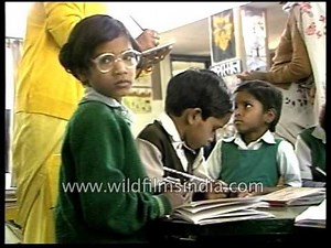 Orphanage in India: young boys and girls play and study