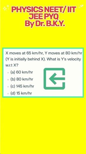 Relative Velocity Vyx?#neet#neet2026#neet2025#iit#iitjee#physics#ytshorts#youtubeshorts#viralshorts