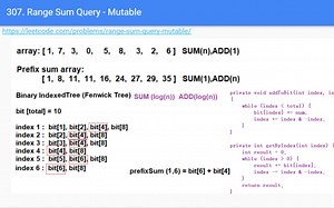307. Range Sum Query - Mutable (Fenwick Tree) 0299