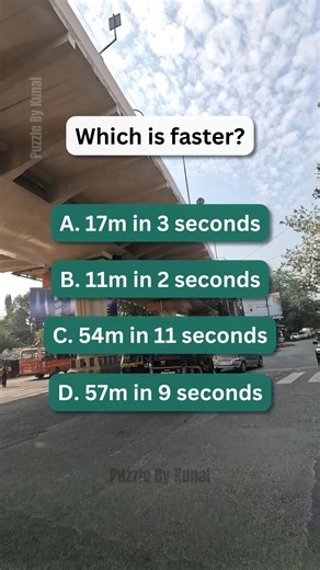 Which is faster? Can you guess the answer? 🏃‍♂️ | Puzzle By Kunal