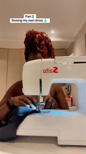 Part 2 Sewing my own dress 👗 #sewingtiktok #sewing #viraltiktok