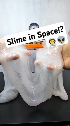 What Happens to Slime in Space!?👨‍🚀👽 #shorts #science