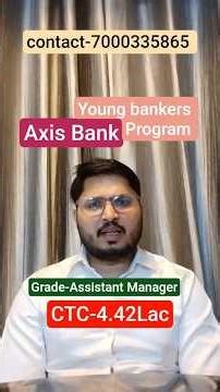 Axis Bank Young Bankers Program how to apply