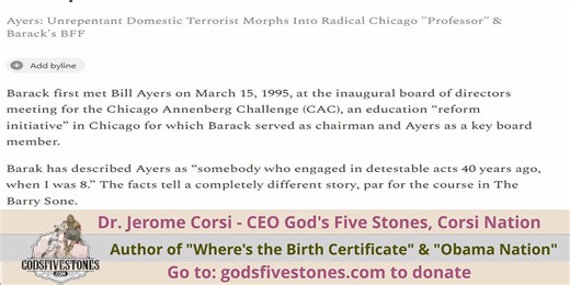 Obama: CIA Legend, Pt 40 - Barack & Bomber Bill Ayers