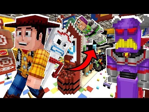 Minecraft Toy Story - Can Forky, Woody And Buzz Escape Zurg?! [8]