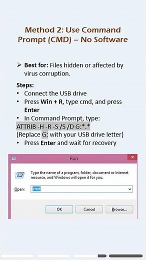 Recover deleted files from a USB flash drive without software. #usb #usbflashdrive