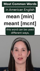 Most Common English Words: MEAN/MEANTⓂ️ #rachelsenglish #mostcommonwords #mostcommonwordsinenglish #mean #meant #americanenglish #rachelsenglishacademy | Rachel's English