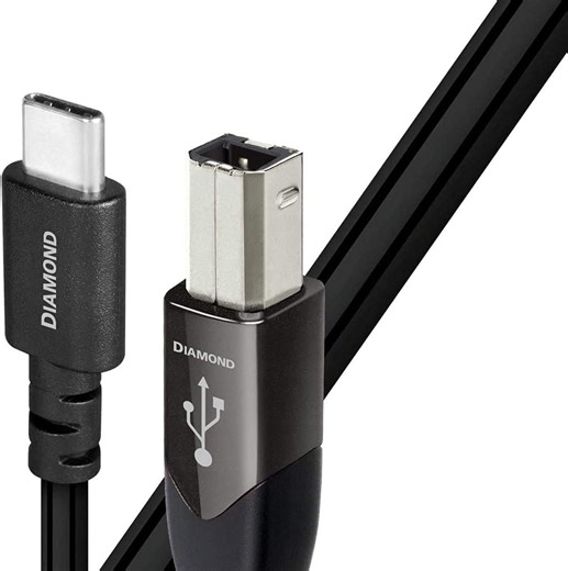 Amazon.com: AudioQuest Diamond USB-C > B 高畫質音源線 - 1.5 公尺 : 電子