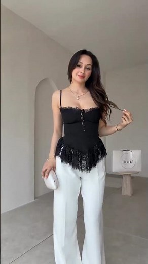"How to style a lace corset top! 🖤 #shorts #fashion #siyaoutfit