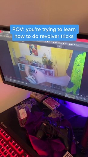Trying to learn revolver tricks.#foryou #fyp #pov #comedy