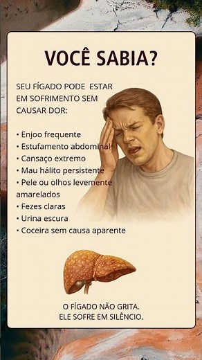 Sinais Silenciosos de Problemas no Fígado #fígado #saúde #vocêsabia