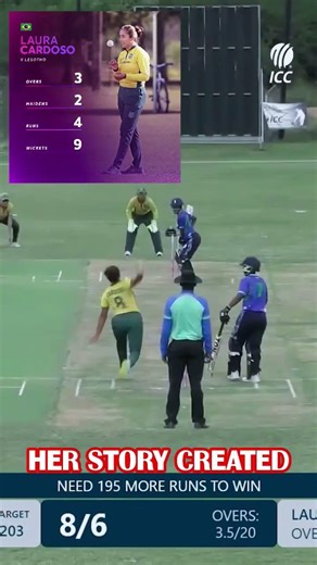 9 wickets in a t20 match🤯HER STORY 🔥✨LAURA CARDOSO#worldrecord#women #womencricket#brazilcricket