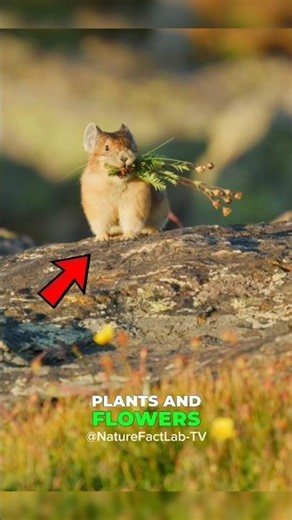 Watch till the end... this tiny animal is more organized than most humans 😭🌿#AnimalFacts #Pika