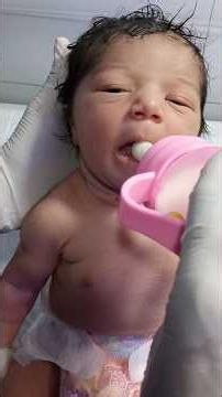 Newborn Little Healthy Baby NICU Care | First Feeding Observation & Good Condition