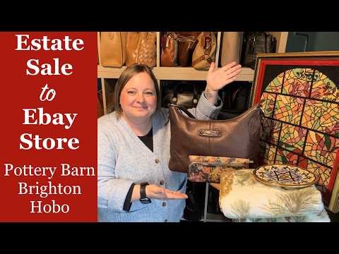 Estate Sale to Ebay Store! Brighton Bags, Vintage Needlepoint, Pottery Barn, and more!