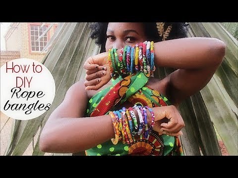 How to DIY ANKARA African print Rope Bangles